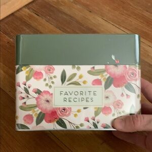 Gibson Green and Pink Floral Cookbook for Kitchen